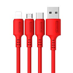 Cable Somostel Macaron 3.1A Micro USB Rojo