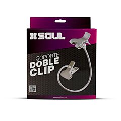 Soporte Doble Clip Para Celular CJ04 Soul Blanco