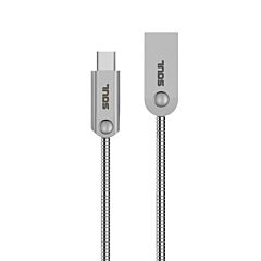 Cable Reforzado Metalico Micro USB Carga Rápida 2.0A Plata